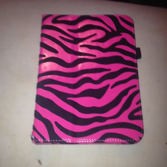 Pink zebra 7" tablet case