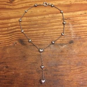 Vintage john Hardy sterling silver heart necklace