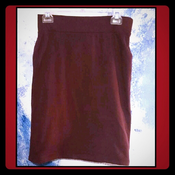 Burgundy Pencil Skirt