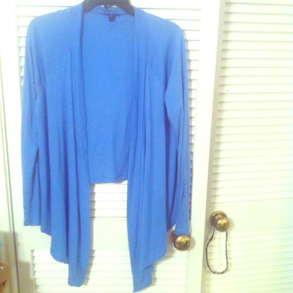 Blue wrap cardigan