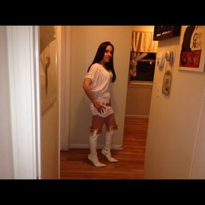 Baby phat boots size. 8 1/2 thigh high roll down