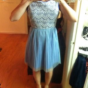 Beautiful blue and lace dress