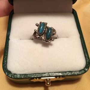Silver & turquoise ring