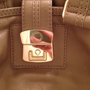 Marc by Marc Jacobs grey leather bowling bag