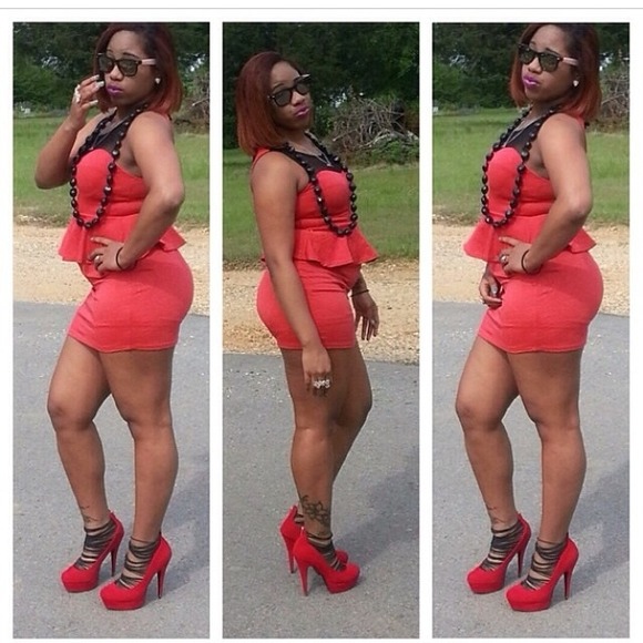 ❤️Red peplum outfit .❤️