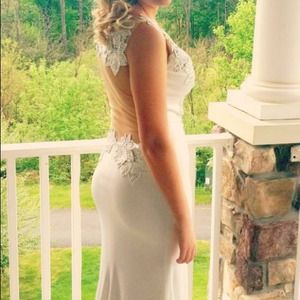 White, jovani prom dress