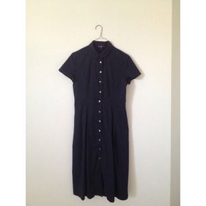 Navy Blue Collar dress👗