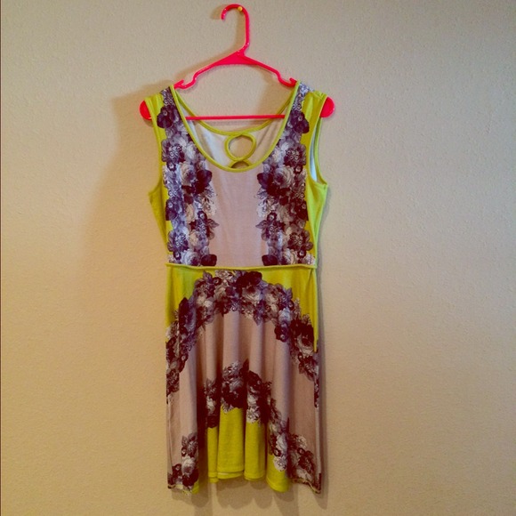 Chelsea & Violet neon floral dress