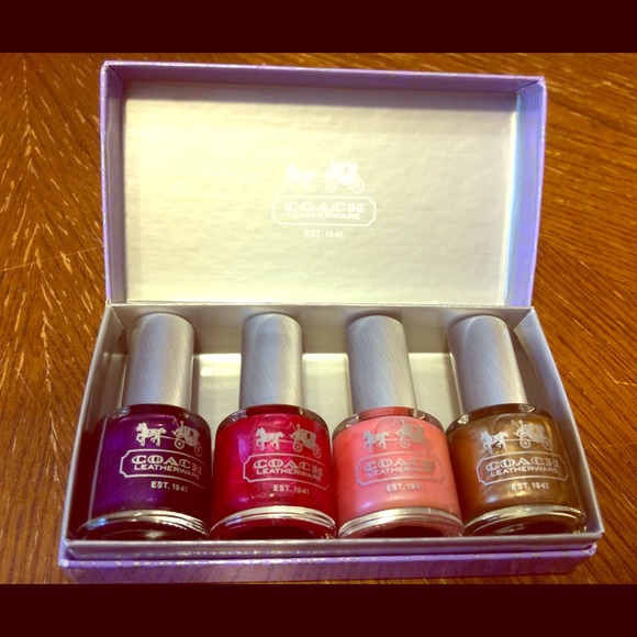 Never used coach polish in gift box
