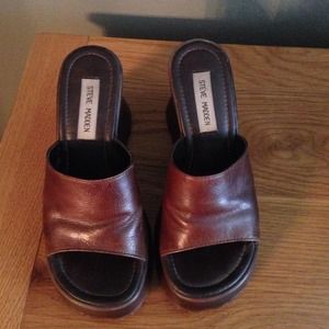 Steve Madden Brown Leather Wedges
