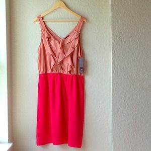 Two tone, silky dress