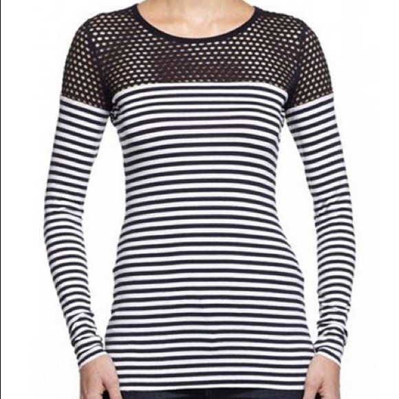 BAILEY44 Open net long sleeve top