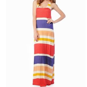 Splendid Block Stripe Maxi Dress