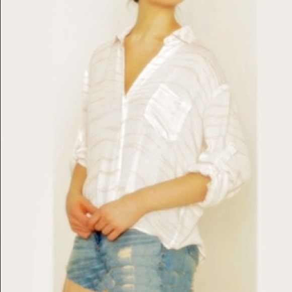 GENERATION LOVE Nora Zebra Button Down