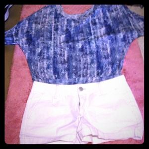 Blue flowy shirt