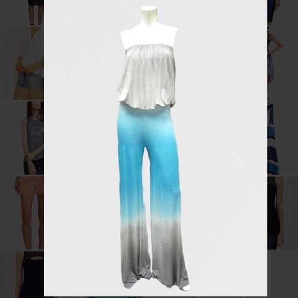 YOUNG FABULOUS &BROKE Sydney jumpsuit in AquaOmbré