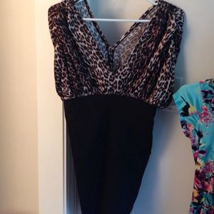 Cute cheetah dress with pencil skirt