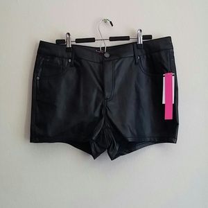 Faux Leather Shorts