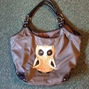 Leather owl satchel/handbag