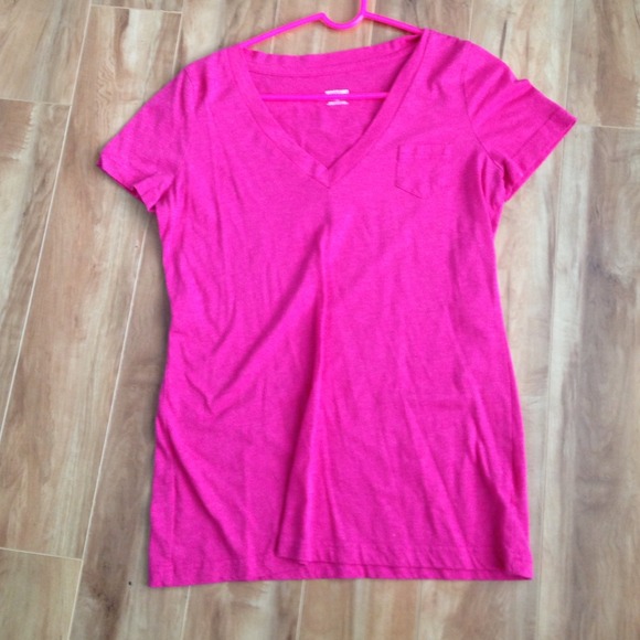Pink and grey V necks