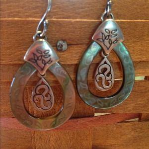 Sea etching earrings