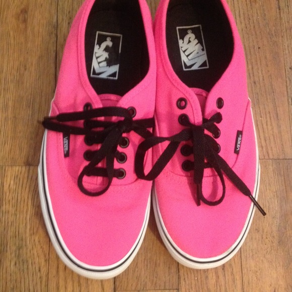 Neon pink Vans. Womens.