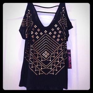 Black Studded Top