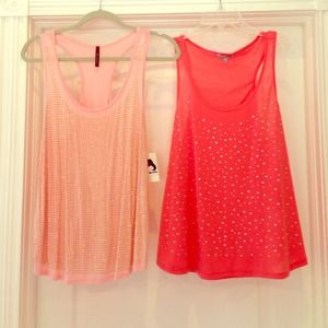 Pink Studded Tanktops