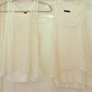 Two White Tanktops!