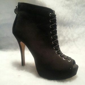 R&R Peep Toe Ankle Boots