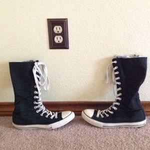 Black converse highops