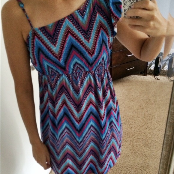 Chevron pattern dress