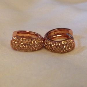 Michael Kors Rose Gold-Tone Glass Crystal Earring