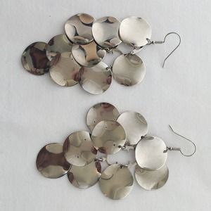 Silver, Rounded Earrings