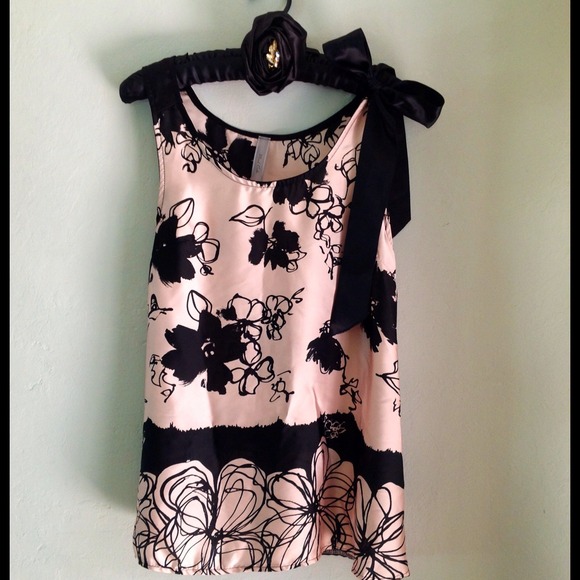 Silky Top with Shoulder Bow - HOST PICK - SOLD