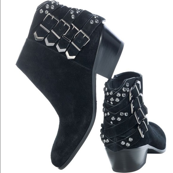 Sam Edelman Suede Buckled Booties