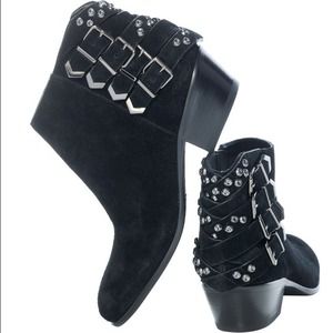 Sam Edelman Suede Buckled Booties