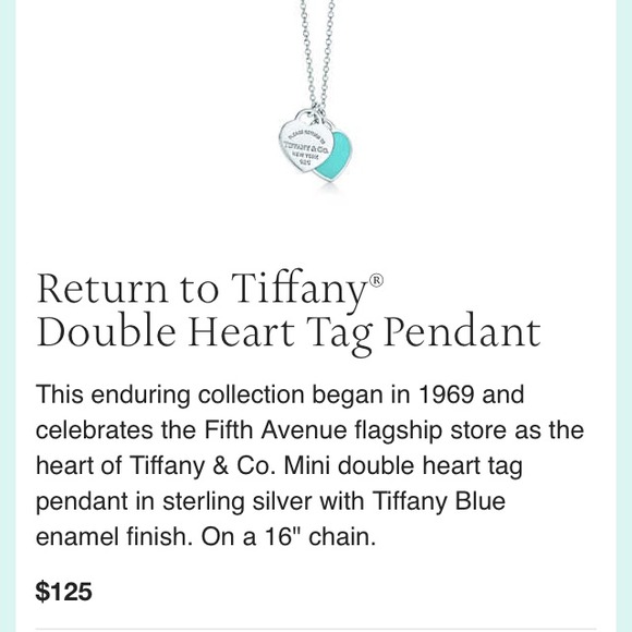 Tiffany double tag heart necklace