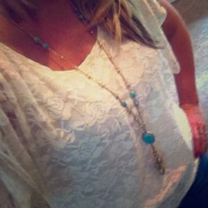 SOLD: Elegant Cream and Gold Peasant Shirt