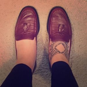 oxblood vintage loafers