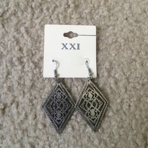 Silver tribal earrings