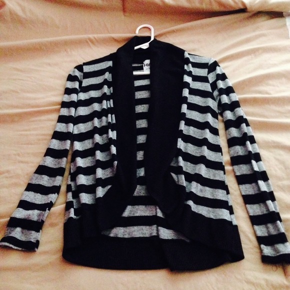 Black and gray stripped sweater