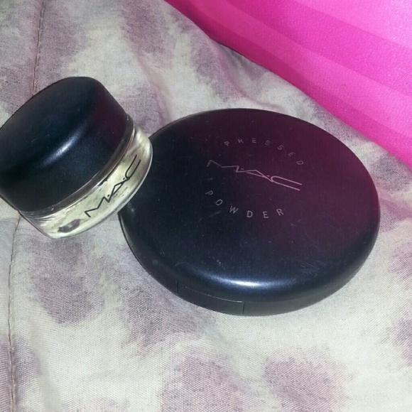 mac paint pot & mac pressed powder