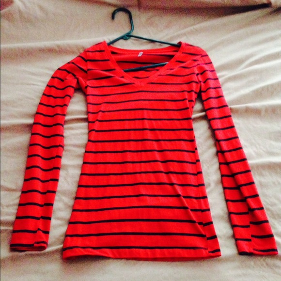 Red and black striped shirt