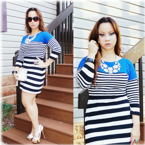 Express Striped Nautical Dress👗