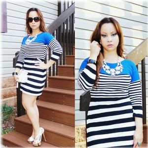 Express Striped Nautical Dress👗