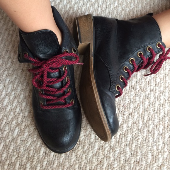 Chinese Laundry Shoes - Leather Combat Boots