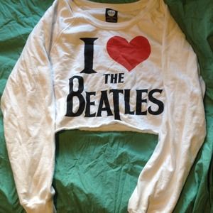 I <3 The Beatles cropped sweatshirt