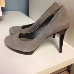 Grey, suede Banana Republic heels