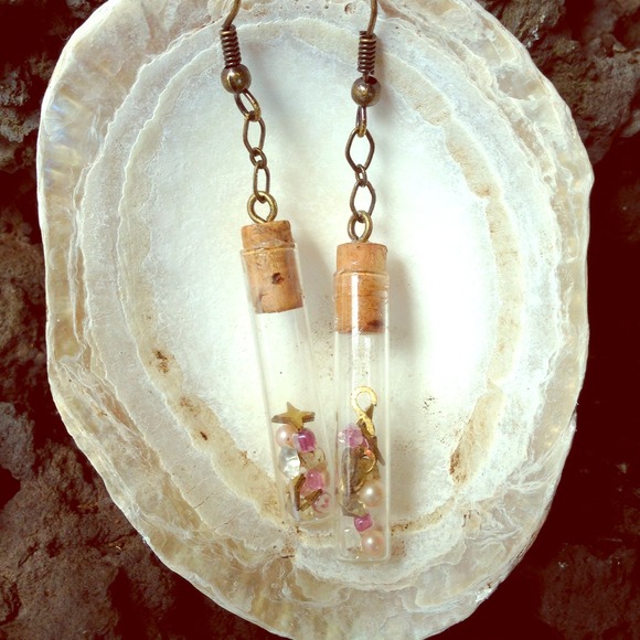 Vintage Steampunk Vial Earrings